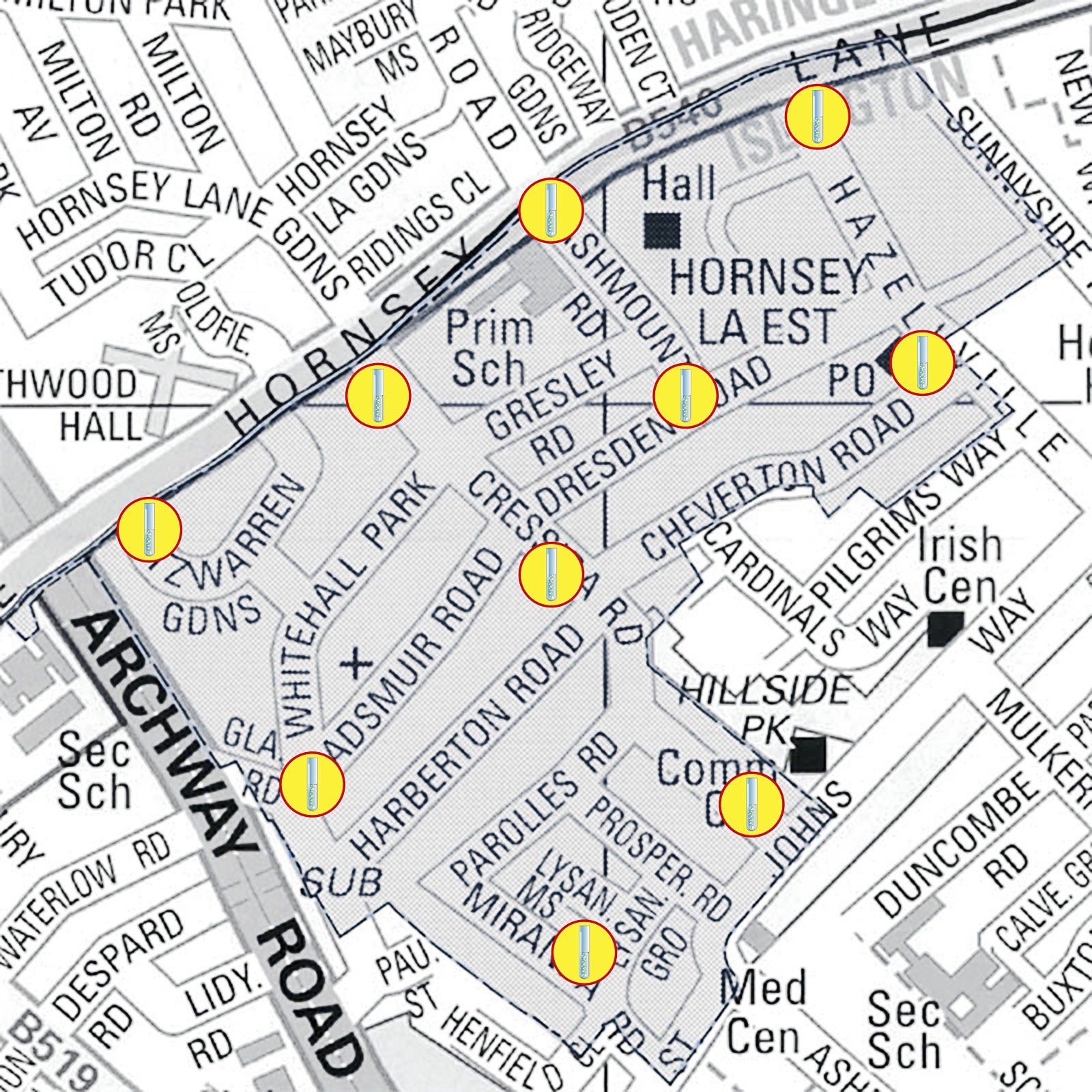 Location of Diffusion Tubes